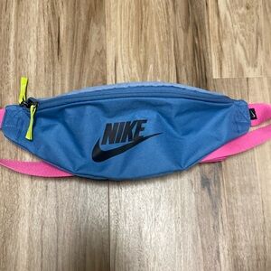 NIKE Fanny Pack Waist Pack Blue Pink Neon Yellow One Size 16” Unisex